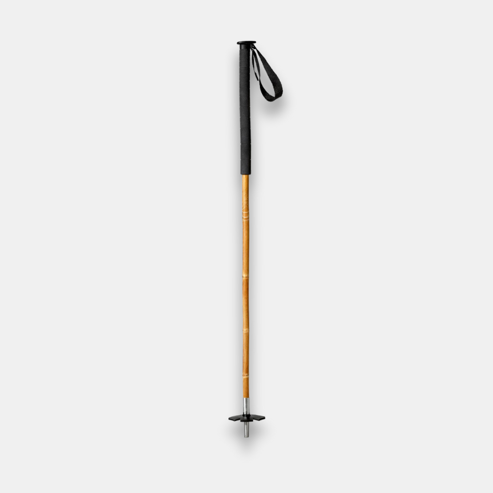 Black Grip Bamboo Ski Pole