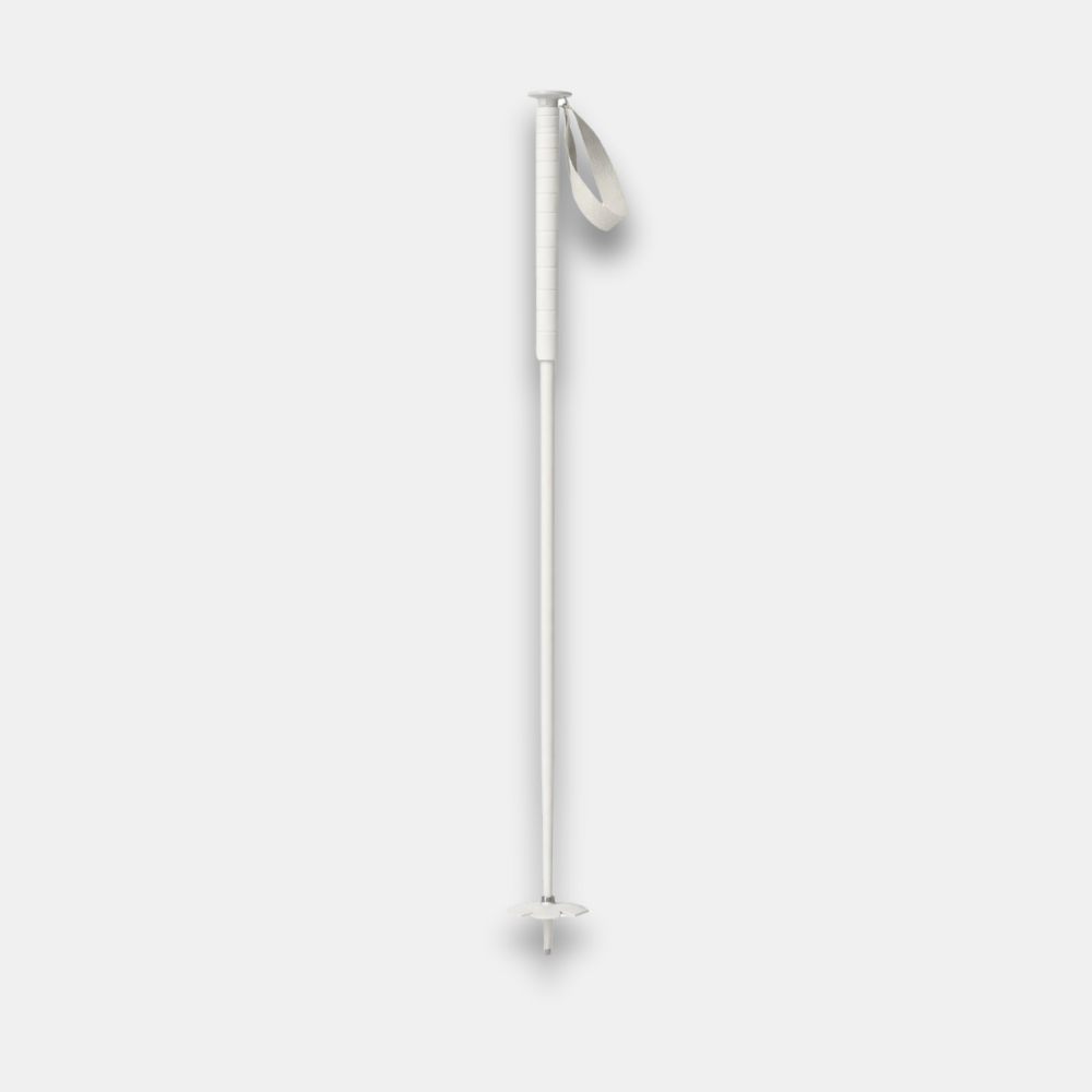 White Classic Lightweight Ski Pole