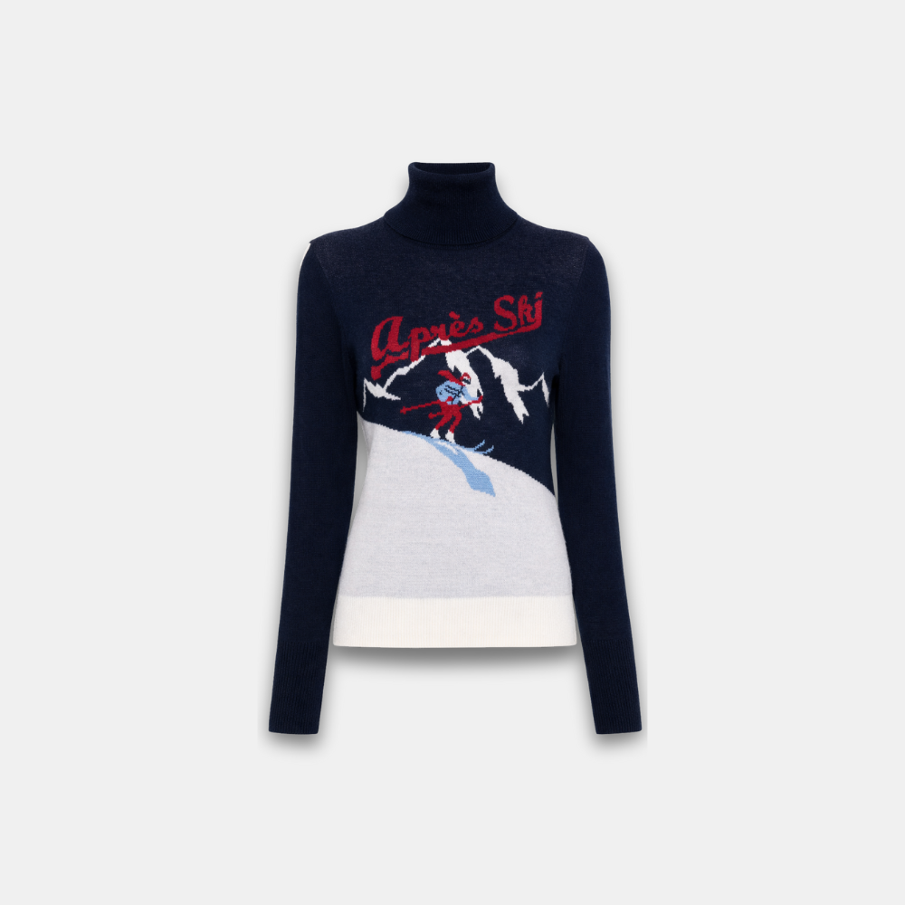 Alpine Scene Turtleneck Sweater