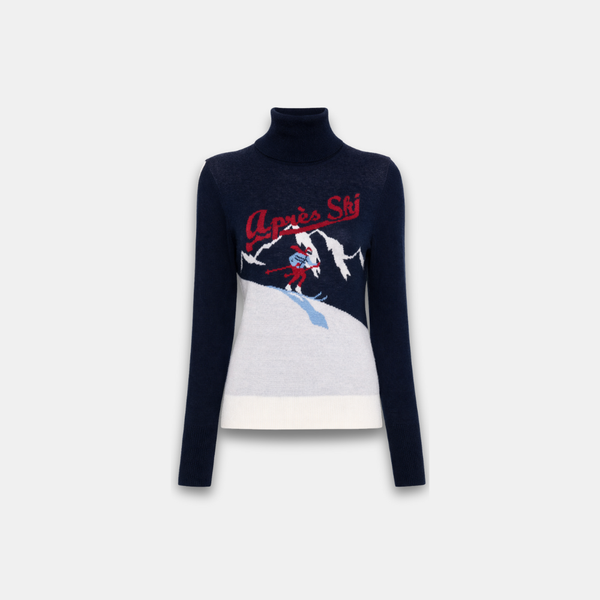 Alpine Scene Turtleneck Sweater